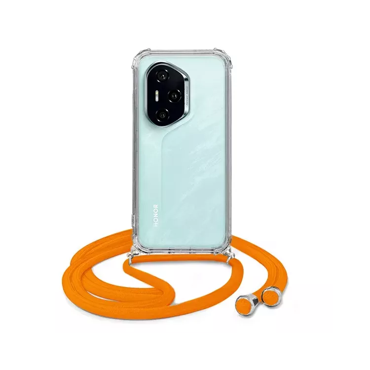 ETUI CROSSBODY NA TELEFON HUAWEI HONOR 300 PRO POMARAŃCZOWY Sznurek Smycz