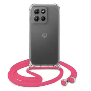 ETUI CROSSBODY NA TELEFON MOTOROLA MOTO G15 RÓŻOWY Sznurek Smycz