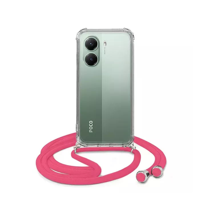 ETUI CROSSBODY NA TELEFON XIAOMI POCO X7 PRO 5G RÓŻOWY Sznurek Smycz