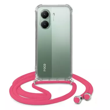 ETUI CROSSBODY NA TELEFON XIAOMI POCO X7 PRO 5G RÓŻOWY Sznurek Smycz