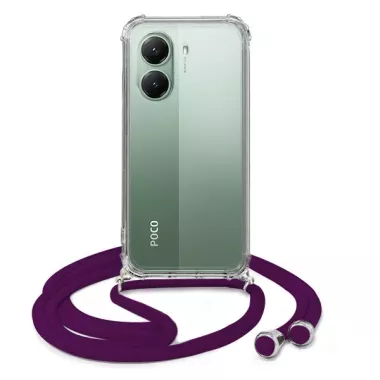 ETUI CROSSBODY NA TELEFON XIAOMI POCO X7 PRO 5G ŚLIWKOWY Sznurek Smycz