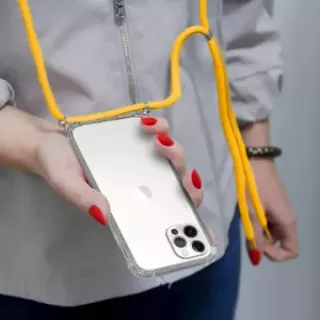 ETUI CROSSBODY NA TELEFON HUAWEI HONOR MAGIC 7 LITE ŻÓŁTY Sznurek Smycz