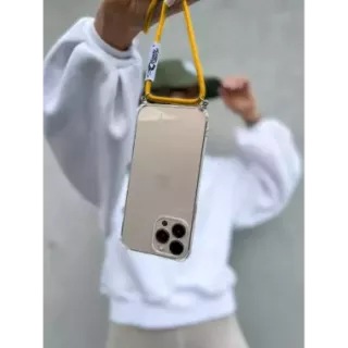 ETUI CROSSBODY NA TELEFON REALME C75 4G  ŻÓŁTY Sznurek Smycz