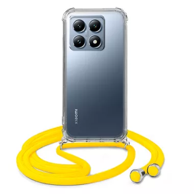 ETUI CROSSBODY NA TELEFON XIAOMI 14T 5G  ŻÓŁTY Sznurek Smycz
