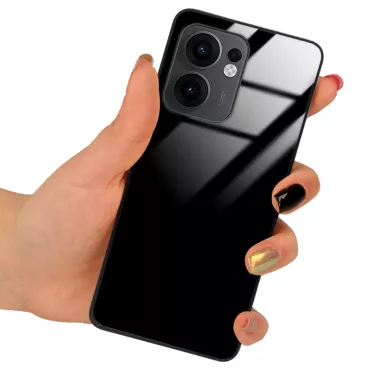 ETUI BLACK CASE GLASS NA TELEFON OPPO RENO 13F 4G / 5G CZARNY
