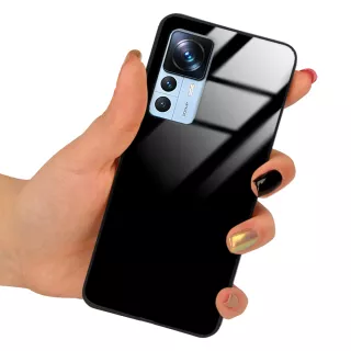 ETUI BLACK CASE GLASS NA TELEFON XIAOMI 12T PRO CZARNY