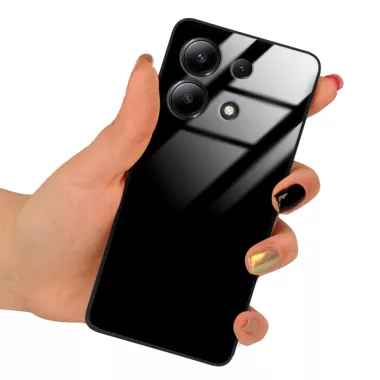 ETUI BLACK CASE GLASS NA TELEFON XIAOMI REDMI NOTE 13 4G CZARNY