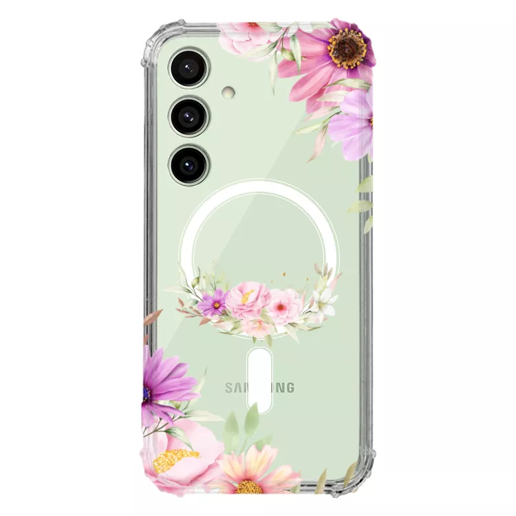 Etui AntiShock MagSafe do SAMSUNG GALAXY S24 FE Kwiatowe RAL101