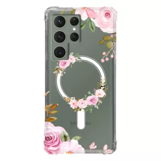 Etui AntiShock MagSafe do SAMSUNG GALAXY S23 ULTRA Kwiatowe RAL106
