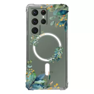 Etui AntiShock MagSafe do SAMSUNG GALAXY S23 ULTRA Kwiatowe RAL108