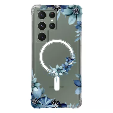 Etui AntiShock MagSafe do SAMSUNG GALAXY S23 ULTRA Kwiatowe RAL111