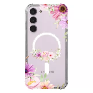 Etui AntiShock MagSafe do SAMSUNG GALAXY S24 PLUS Kwiatowe RAL101