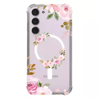 Etui AntiShock MagSafe do SAMSUNG GALAXY S24 PLUS Kwiatowe RAL106
