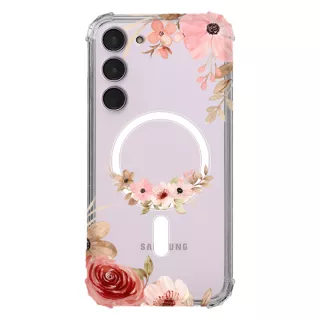 Etui AntiShock MagSafe do SAMSUNG GALAXY S24 PLUS Kwiatowe RAL110