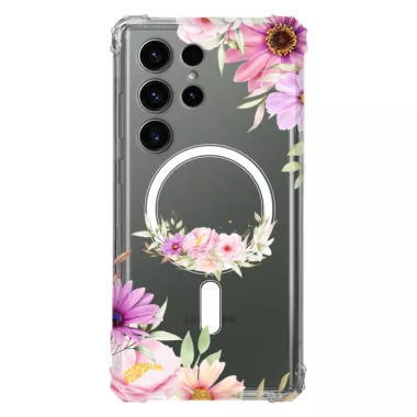 Etui AntiShock MagSafe do SAMSUNG GALAXY S24 ULTRA Kwiatowe RAL101