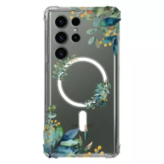 Etui AntiShock MagSafe do SAMSUNG GALAXY S24 ULTRA Kwiatowe RAL108