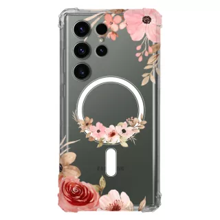 Etui AntiShock MagSafe do SAMSUNG GALAXY S24 ULTRA Kwiatowe RAL110