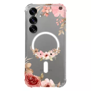 Etui AntiShock MagSafe do SAMSUNG GALAXY S25 Kwiatowe RAL110