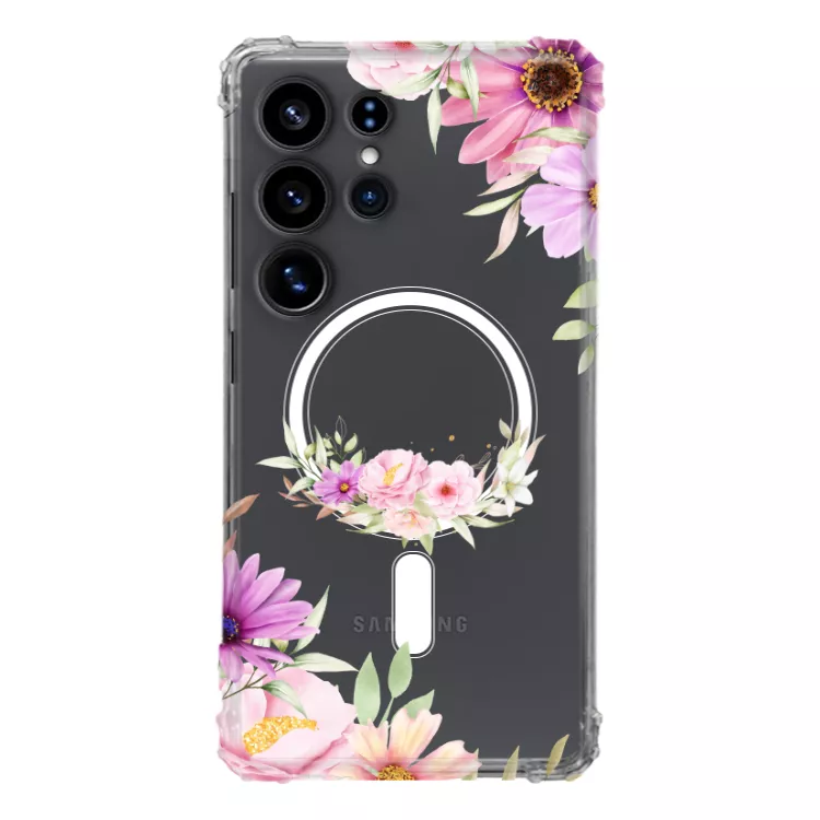 Etui AntiShock MagSafe do SAMSUNG GALAXY S25 ULTRA Kwiatowe RAL101