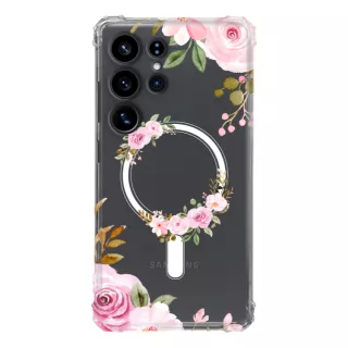 Etui AntiShock MagSafe do SAMSUNG GALAXY S25 ULTRA Kwiatowe RAL106