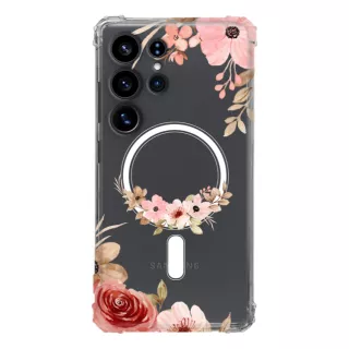 Etui AntiShock MagSafe do SAMSUNG GALAXY S25 ULTRA Kwiatowe RAL110