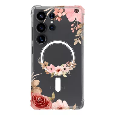 Etui AntiShock MagSafe do SAMSUNG GALAXY S25 ULTRA Kwiatowe RAL110