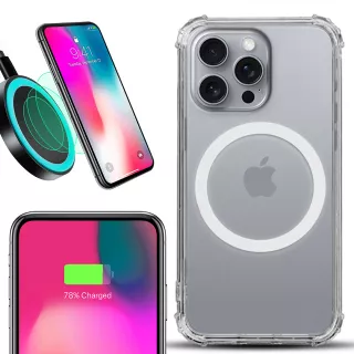 ETUI ANTI-SHOCK Z MAGSAFE NA TELEFON APPLE IPHONE 16E/SE 4 TRANSPARENTNY