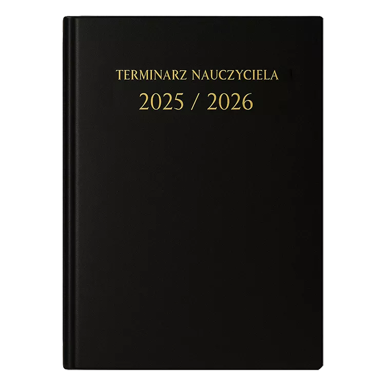 KALENDARZ KSIĄŻKOWY NAUCZYCIELSKI NA 2025/2026 ROK A5 CZARNY KALENDARZ KSIĄŻKOWY NAUCZYCIELSKI NA 2025/2026 ROK A5 CZARNY