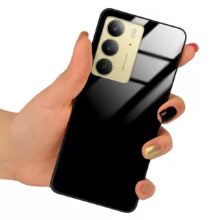 ETUI BLACK CASE GLASS NA TELEFON REALME C75 CZARNY
