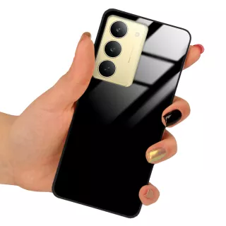ETUI BLACK CASE GLASS NA TELEFON REALME 14X CZARNY