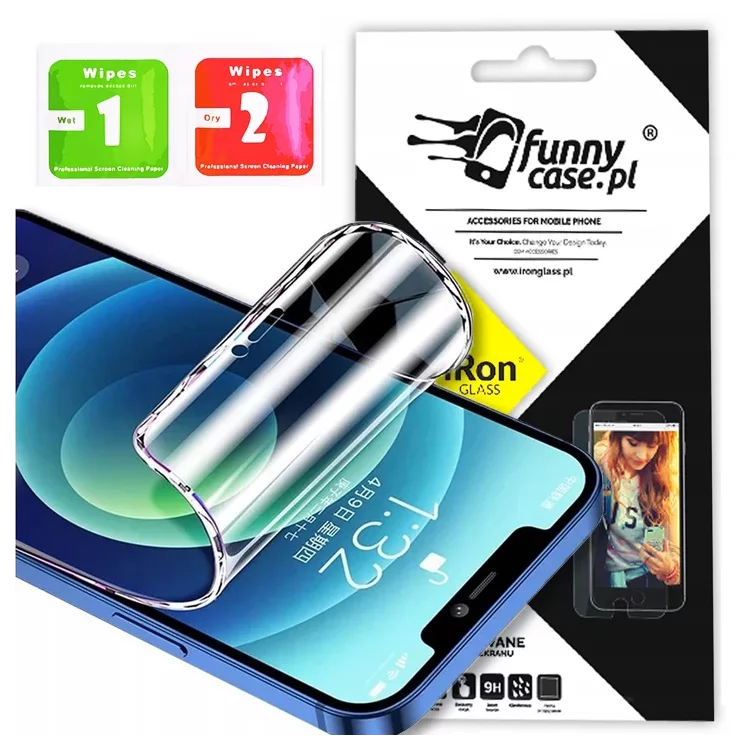 Folia Samoregenerująca Hydrożelowa Na Ekran Telefonu do APPLE IPHONE 17 PRO MAX TRANSPARENTNY