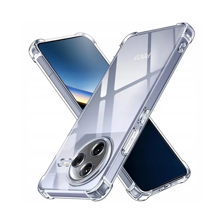 ETUI ANTI-SHOCK NA TELEFON XIAOMI POCO F7 PRO TRANSPARENTNY ETUI ANTI-SHOCK NA TELEFON XIAOMI POCO F7 PRO TRANSPARENTNY