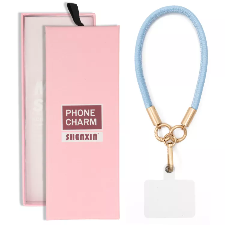 BRELOCZEK CHARM Zawieszka Quick Do Telefonu Kluczy Plecaka Smycz Skóra Niebieska BRELOCZEK CHARM Zawieszka Quick Do Telefonu Kluczy Plecaka Smycz Skóra Niebieska