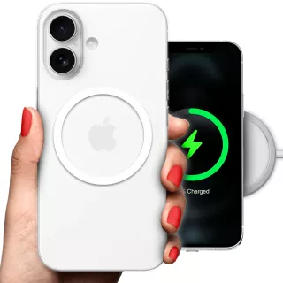 ETUI CLEAR 2mm RING MAGSAFE NA TELEFON APPLE IPHONE 17 BIAŁY