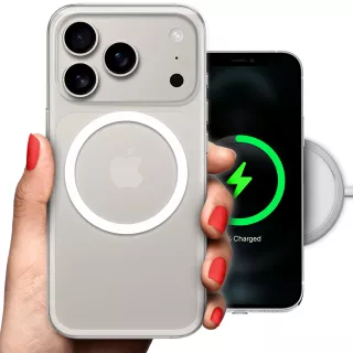 ETUI CLEAR 2mm RING MAGSAFE NA TELEFON APPLE IPHONE 17 PRO BIAŁY