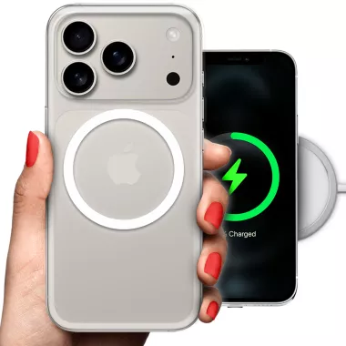 ETUI CLEAR 2mm RING MAGSAFE NA TELEFON APPLE IPHONE 17 PRO BIAŁY