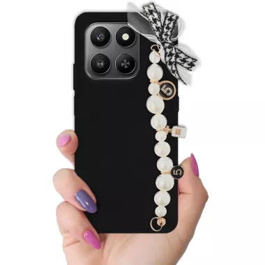 ETUI SMOOTH Z ŁAŃCUSZKIEM NA TELEFON HONOR 400 SMART CZARNY