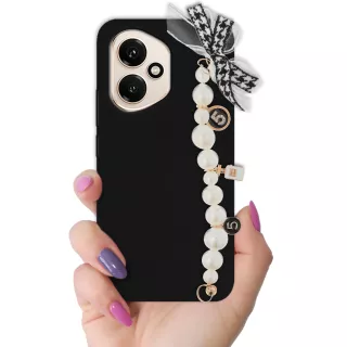 ETUI SMOOTH Z ŁAŃCUSZKIEM NA TELEFON HONOR 400 CZARNY