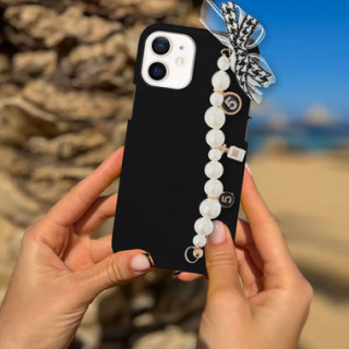 ETUI SMOOTH Z ŁAŃCUSZKIEM NA TELEFON APPLE IPHONE 15 PRO MAX CZARNY