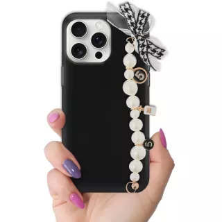 ETUI SMOOTH Z ŁAŃCUSZKIEM NA TELEFON APPLE IPHONE 15 PRO MAX CZARNY