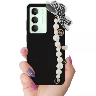 ETUI SMOOTH Z ŁAŃCUSZKIEM NA TELEFON REALME 14X / V60 PRO CZARNY