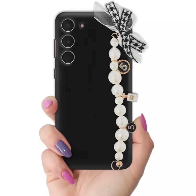 ETUI SMOOTH Z ŁAŃCUSZKIEM NA TELEFON SAMSUNG GALAXY S24 PLUS CZARNY