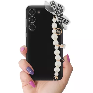ETUI SMOOTH Z ŁAŃCUSZKIEM NA TELEFON SAMSUNG GALAXY S24 PLUS CZARNY