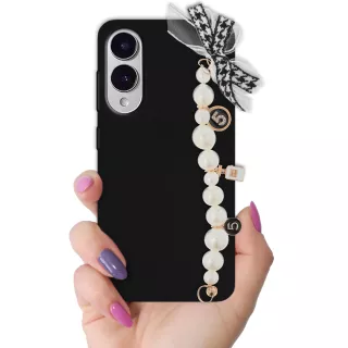 ETUI SMOOTH Z ŁAŃCUSZKIEM NA TELEFON SAMSUNG GALAXY S25 EDGE CZARNY