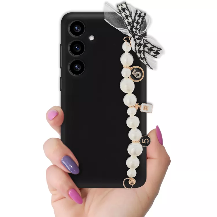 ETUI SMOOTH Z ŁAŃCUSZKIEM NA TELEFON SAMSUNG GALAXY S25 PLUS CZARNY