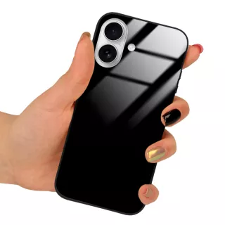 ETUI BLACK CASE GLASS NA TELEFON APPLE IPHONE 17 CZARNY