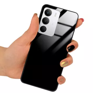 ETUI BLACK CASE GLASS NA TELEFON REALME C71 CZARNY