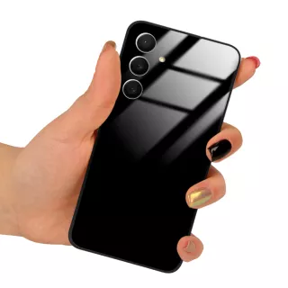 ETUI BLACK CASE GLASS NA TELEFON SAMSUNG GALAXY S25 FE CZARNY