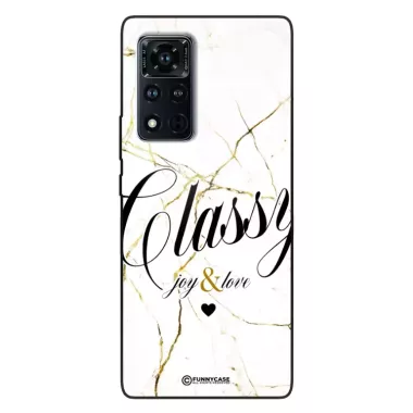 Etui Black Case Glass Marble Elegance do HUAWEI HONOR VIEW 40 Marmurkowe