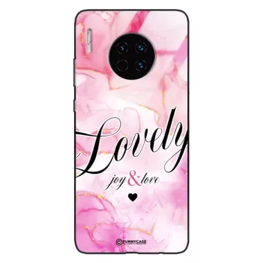 Etui Black Case Glass Marble Elegance do HUAWEI MATE 30 Marmurkowe